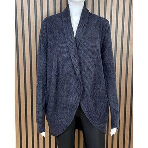 Barefoot Dreams Bamboo Chic Lite Women's Cardigan M Open Front Gray Sweater Cozy
